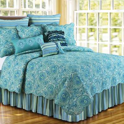 Oceana Paisley Cotton Striped Euro Sham
