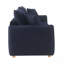 Canapé-lit modulaire en velours bleu avec 3 coussins décoratifs