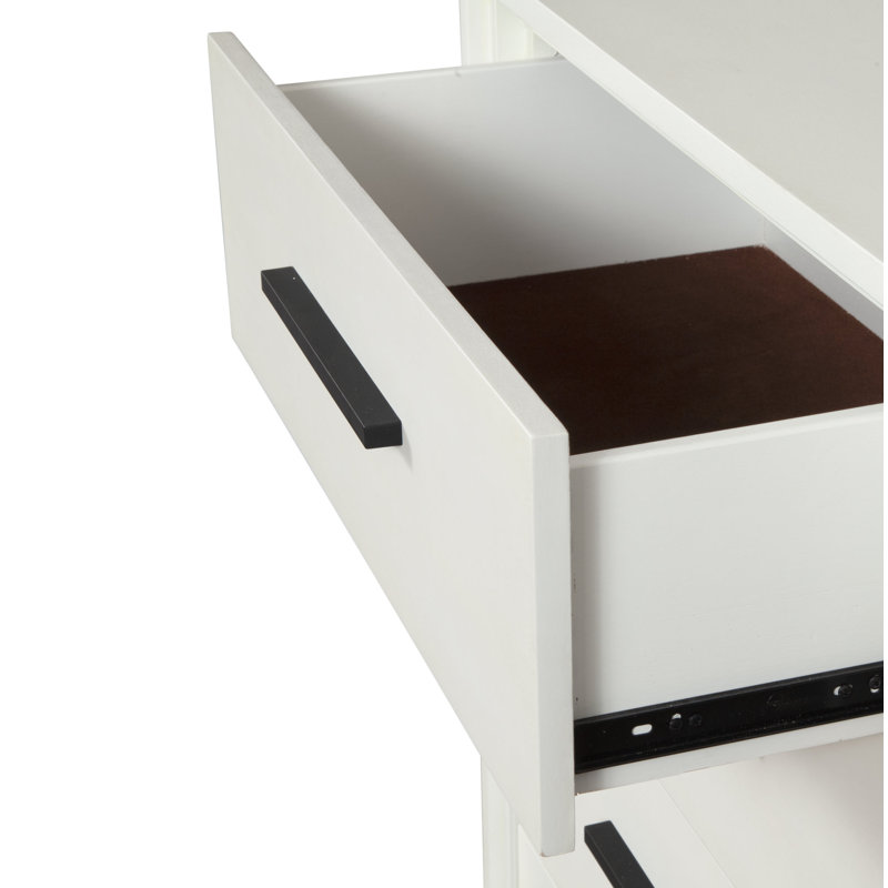 Commode 5 tiroirs l 28 po Wrightia, Blanc craie