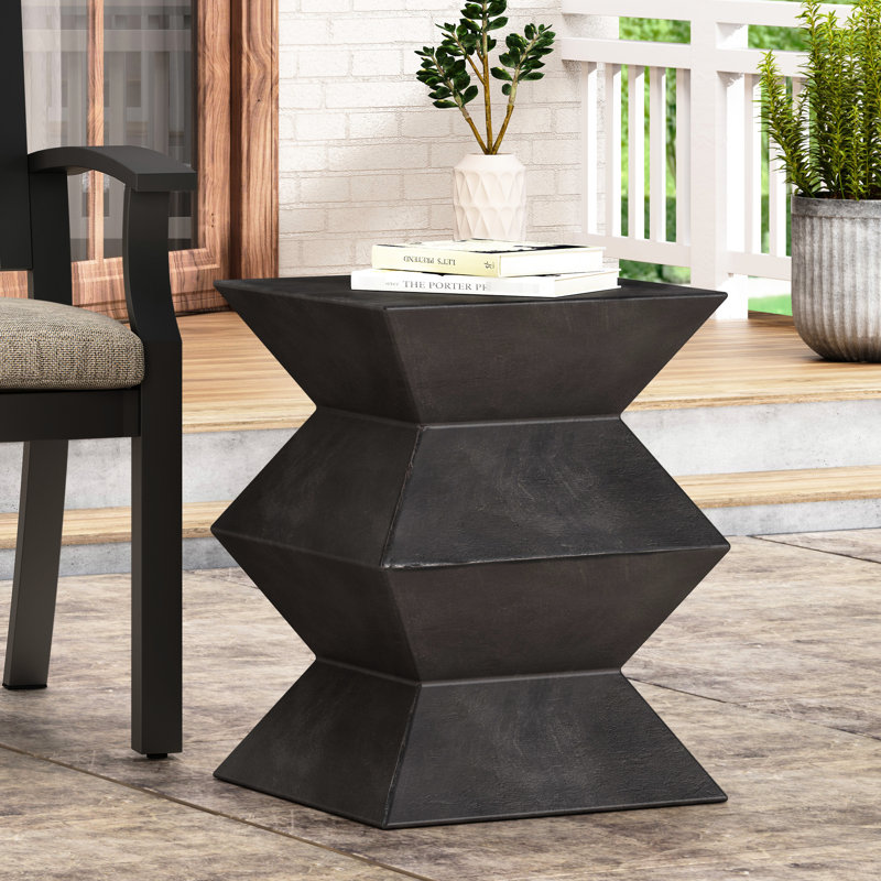 Support d'extérieur en béton léger - conception géométrique, cuivre, 15,8 po x 15,8 po x 20,34 po, et motif de bureau portable, fonctionnel
