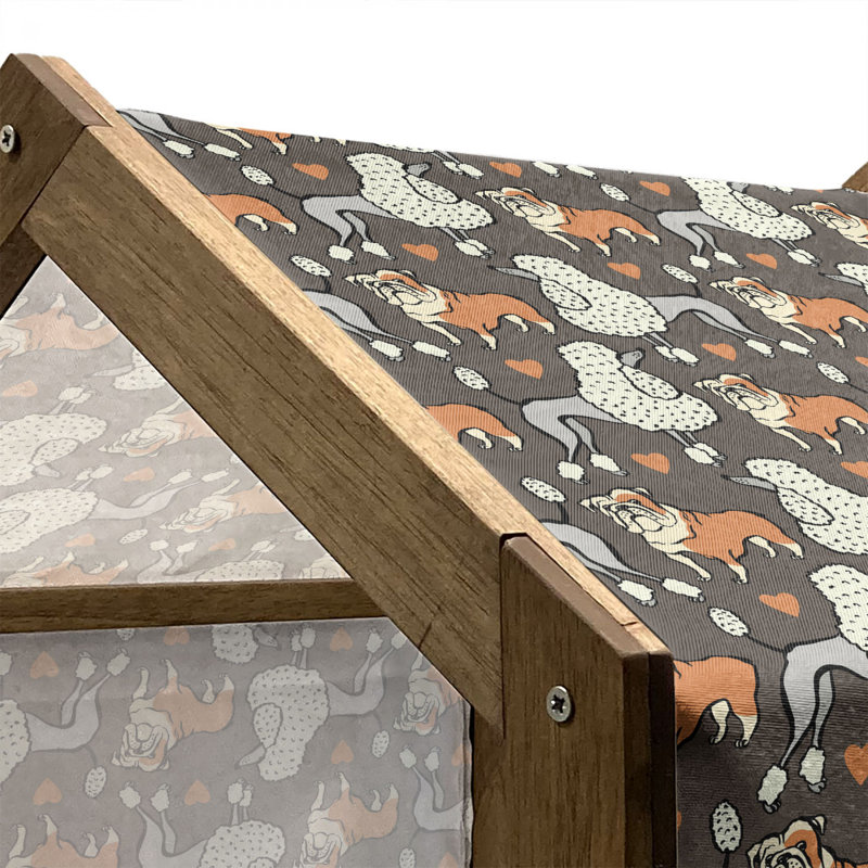 Niche en bois pour chien, H 25,59 po x l 29,53 po x P 21,65 po