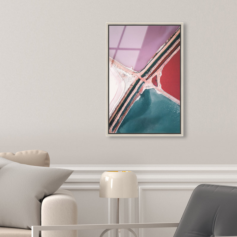 Lilac Meets Teal Print by Oliver Gal, 11"H x 16"W, Silver Floater Frame