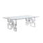 Ensemble de salle à manger rectangulaire en verre transparent avec chaises en velours L 95 po x l 46 po Borel-1811497688-1811742480-1751440890