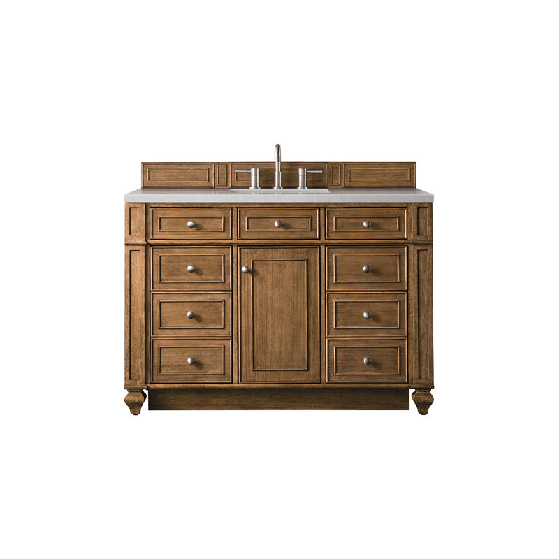 Bristol 48'' W Single Bathroom Vanity Base, Saddle Brown