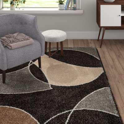 Risher Abstract Shag Area Rug