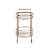 Lakelyn Clear Glass & Rose Gold Finish Serving Cart
