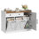 Armoire pour panier à linge inclinable avec tiroir, 2 paniers amovibles et 1 porte, organisateur de buanderie de style campagnard, 2 paniers à linge de 12 gallons, rangement en panneau de particules pour la salle de bain