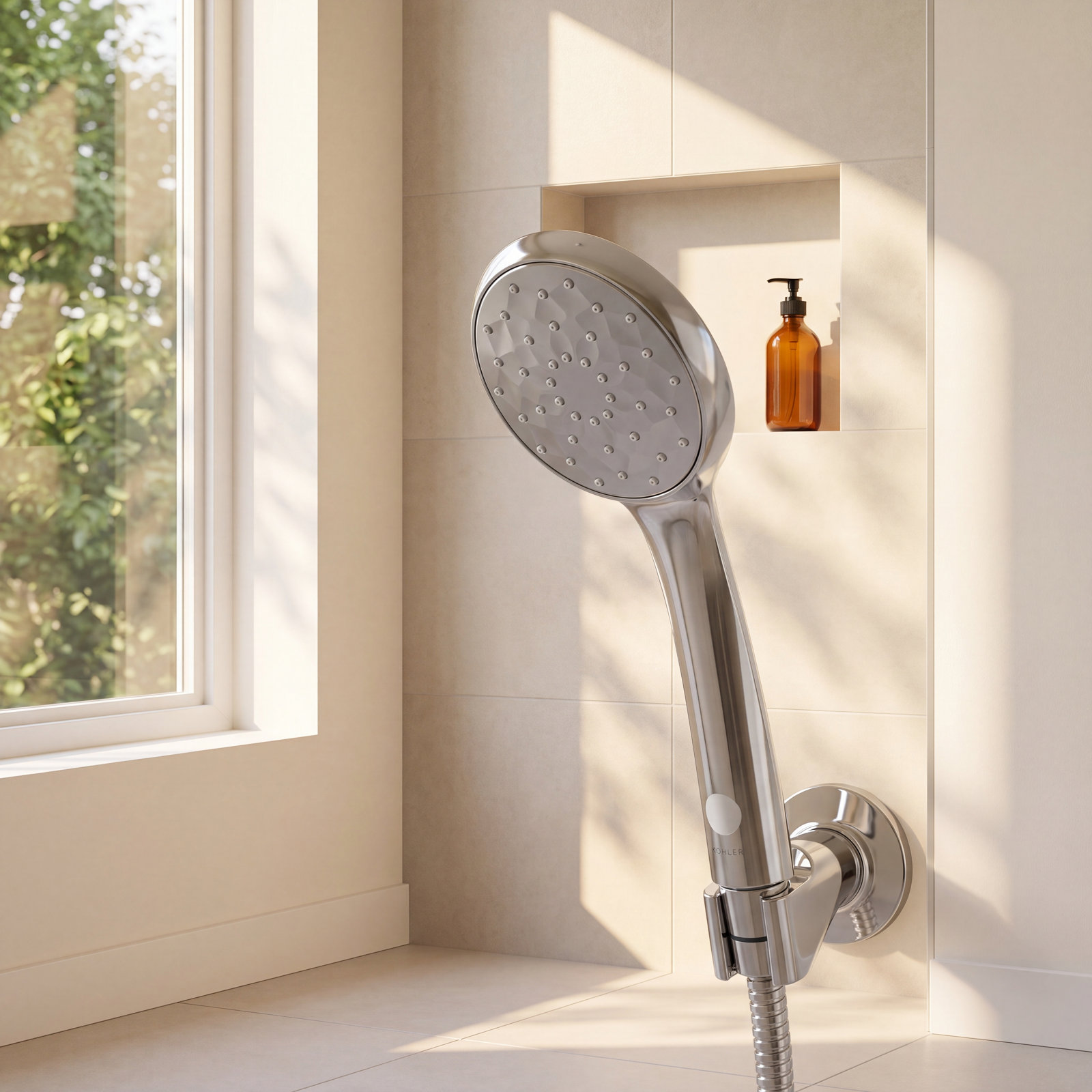 Awaken B90 Handheld Shower Head with Eco-Boost, Polished Chrome