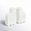 Marble Bookends - Contemporary Abstract White Swirl Design Bookend Set - Book Organization - Home or Office Decor Stylish Book Storage