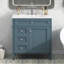 Meuble-lavabo moderne de 30 po avec lavabo supérieur - meuble-lavabo simple avec 2 tiroirs, 1 tiroir rabattable et organisateurs de porte