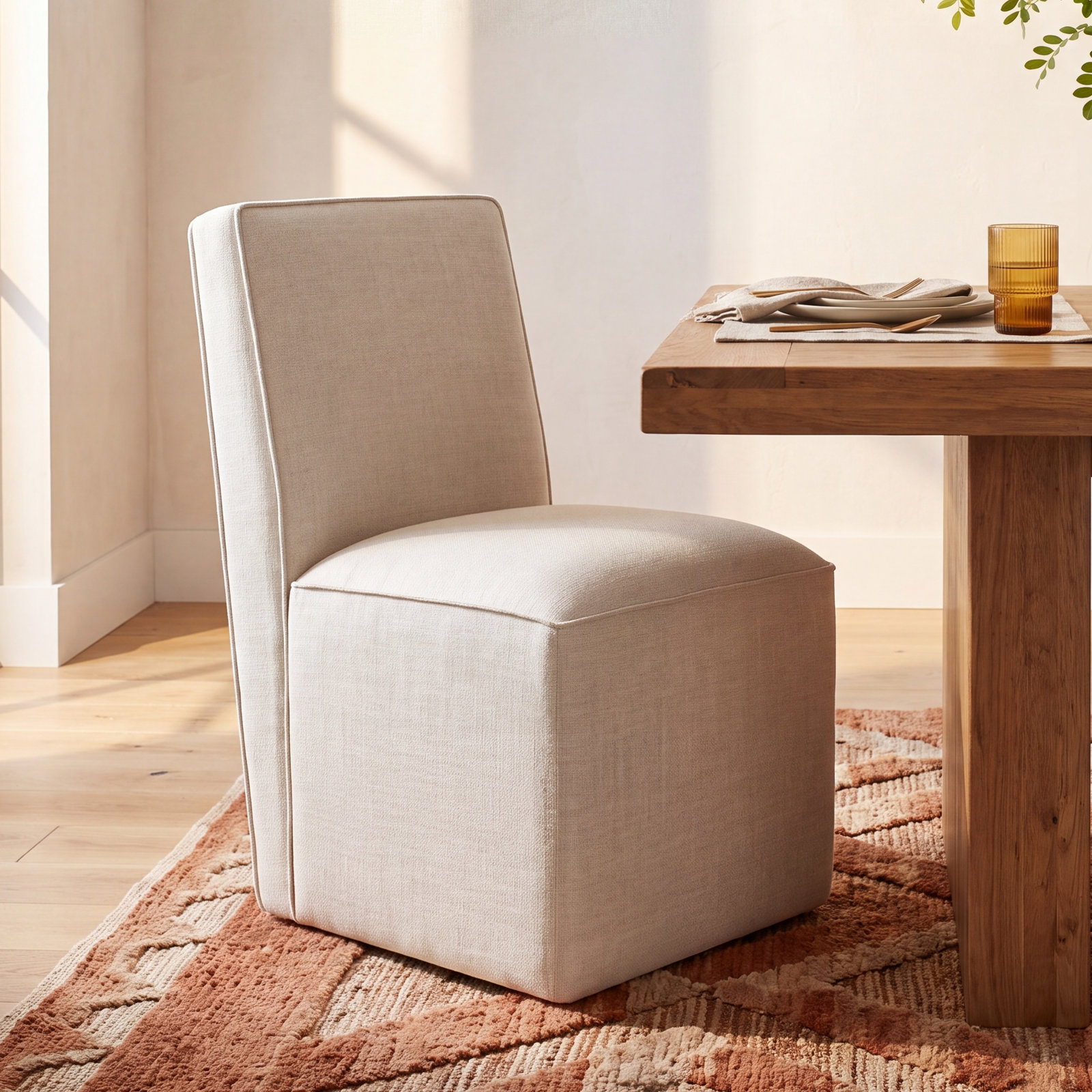 Henley Linen Dining Chair, Performance Linen Effie Linen