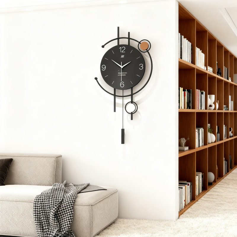 Grande horloge murale pour décor de salon fonctionnant à pile sans tic-tac pour la cuisine de bureau de 27,5 pouces grande horloge murale silencieuse unique pour l'intérieur