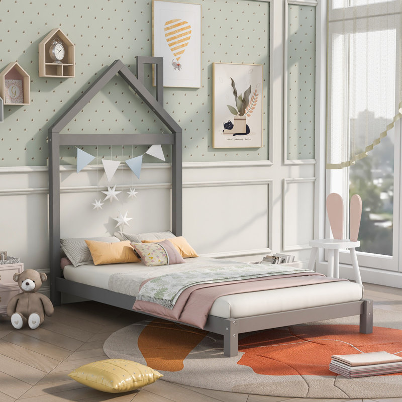 Lit standard Loree , Simple, Gris