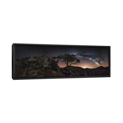 Big Mountains 1 Piece Floater Frame Panoramic Wall Art on Canvas