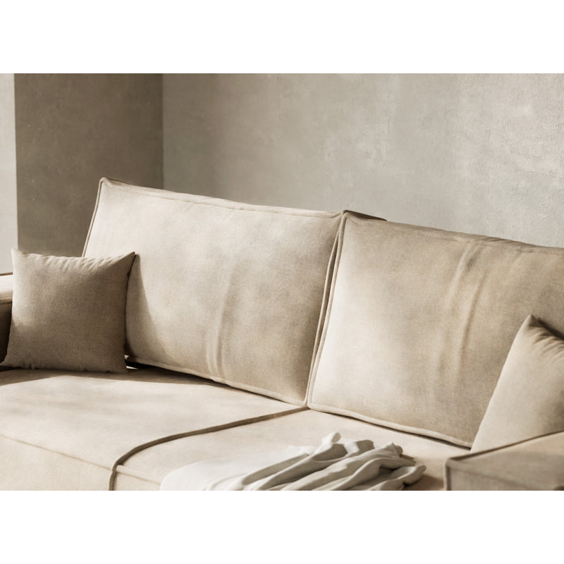 3 Seater Reclining Sofa, Light Beige