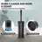 Toilet Brush And Holder 2 Pack, Toilet Bowl Brush With Extra Long Handle, Toilet Scrubber And Covered Holder, Toilet Brushes, Durable, Deep Cleaning(Black)