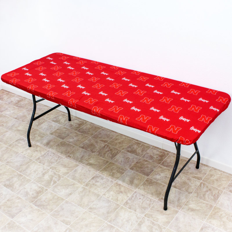 NCAA Outdoor Patio Table Cover, 96" W x 30" D, Nebraska