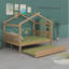 Lit en bois avec couchette-589625155