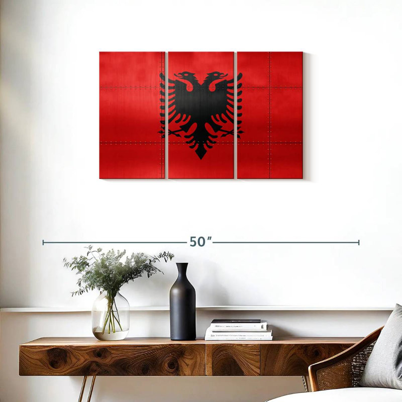 Drapeau de l'Albanie Borges, H 20 po x l 33 po