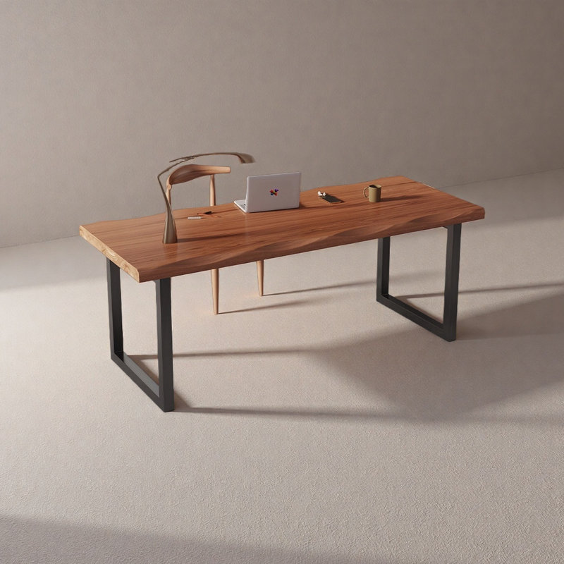 Minimalist Modern Solid Wood Desk, 29.52" H x 86.61" W x 35.43" D