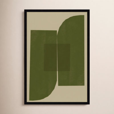 Green Composition 2 by The MIUUS STUDIO Wood Framed Wall Art Print