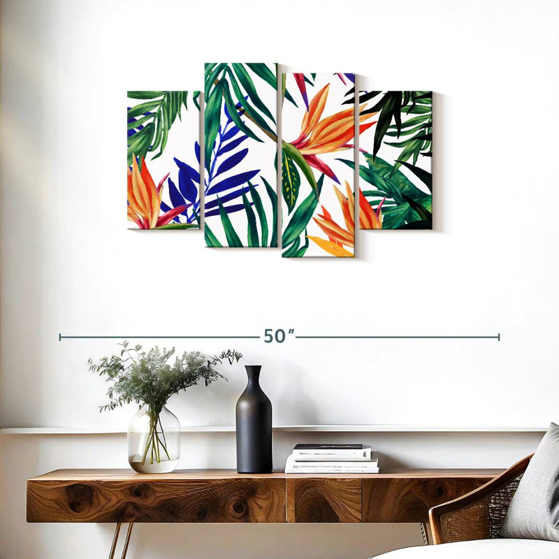 Harnek, feuillage tropical vibrant, H 22 po x l 36 po