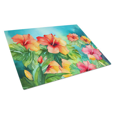 Hibiscus hawaïen avec aquarelle Hawaii