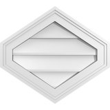 Vertical Peaked Surface Mount Signature Urethane Non-Functional Gable Vent 8/12 Pitch Primed Tan