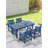 HDPE Patio Dining Set, 5-Piece Outdoor Table And Chairs With Umbrella Hole, Modern Outdoor Dining Set For 4, HDPE Outdoor Patio Furniture Dining Sets For Deck, Poolside, Porch-1997996321