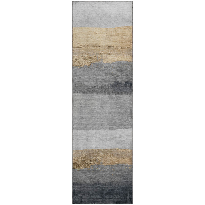 Premium Machine Washable Fairwood AMF1883 Stripes Rug, Runner 2'3" x 7'6"