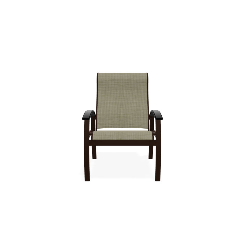 Chaise de patio Askar, Bristol taupe Sunbrella®, Noir, Kona texturé