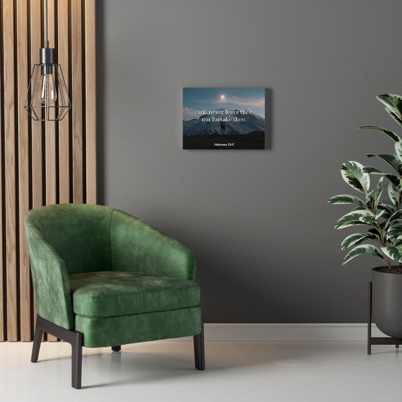 Be Content Hebrews 13:5 - Wrapped Canvas Print, 28cm H x 36cm W