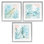 «Aquatic Animals Sea Swim», ensemble de 3 impressions sous verre encadrées, design par Kim Allen