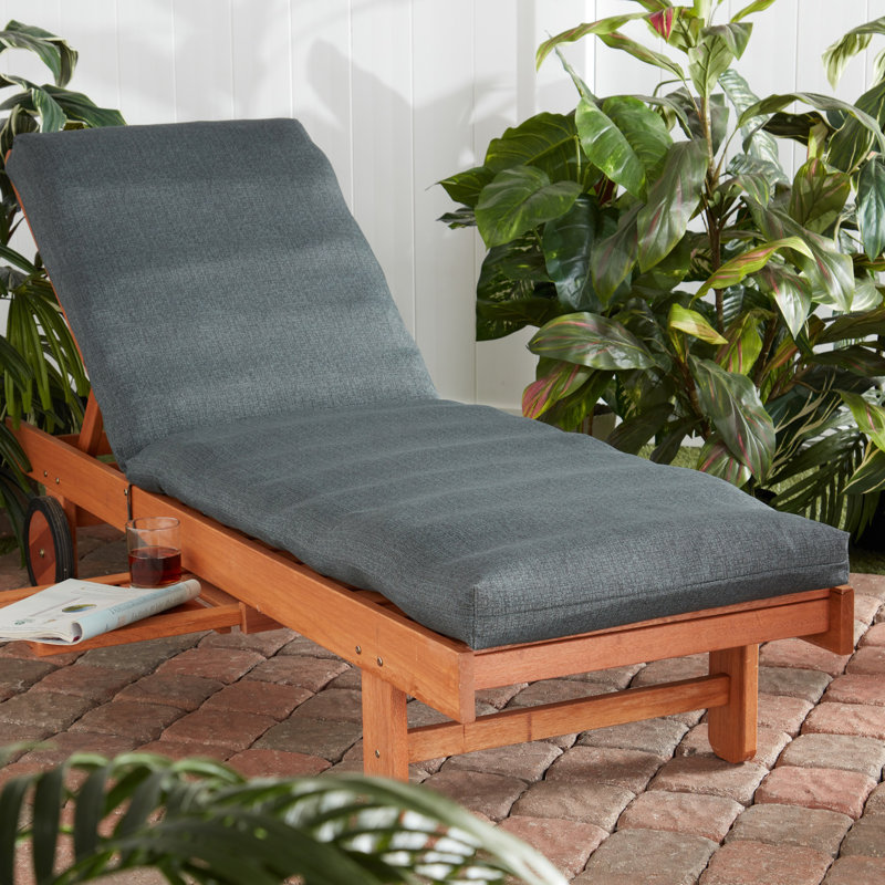 Outdoor Chaise Lounge Chair Cushion, Carbon