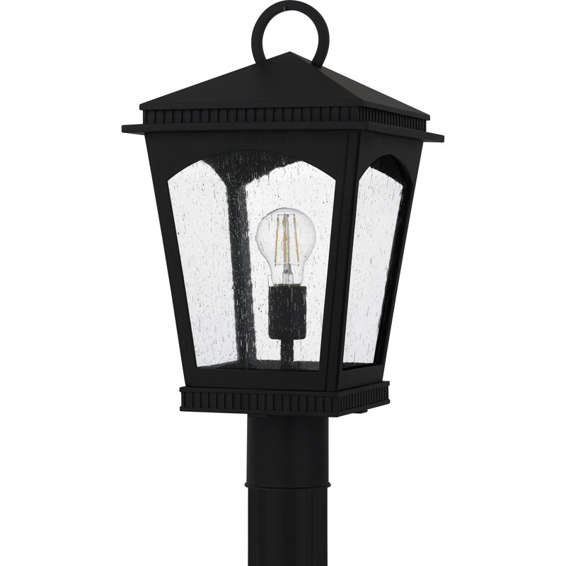 Claborn 1-Light Earth Black Outdoor Post Lantern