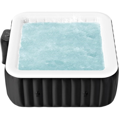 CQYG Hot Tub, Portable Inflatable Hot Tub, 2-6 Person Outdoor Spa with Bubble Jets and Heater Pump, Filter