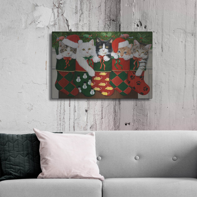 «Christmas Kittens» par William Vanderdasson, H 24 po x l 36 po