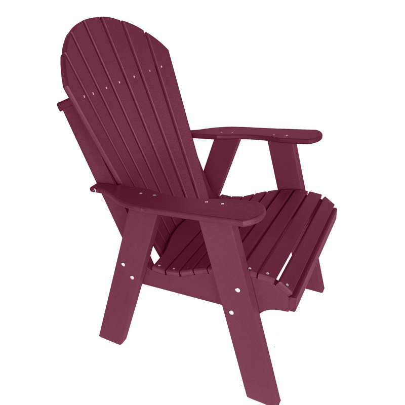 Aigris Fire Pit Chair - Upright Poly Adirondack Chair, Purple 