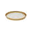 Crystal Glass Plates with Gold Border - 4.75"D