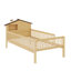  Lit plateforme en bois avec tête de lit en forme de maison, rangement intégré et DEL-530433385-530433382