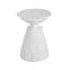 Table d'appoint d'intérieur/extérieur en marbre blanc texturé moucheté rétro, 39,4 cm x 53,3 cm (15,5 po x 21 po), idéale pour les petits espaces à la maison ou au bureau, couleur, largeur, profondeur, hauteur 53,3 cm (21 po), prête à l'emploi