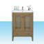 Base de meuble-lavabo simple 23,6 po seulement en brun