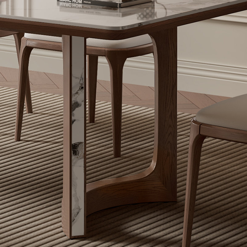 Table et chaises de salle à manger moderne et simple de luxe, H 29,52 po x L 55,11 po x l 31,49 po