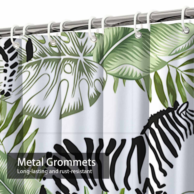 Rideau de douche Palm Monstera, L 72 po x l 72 po