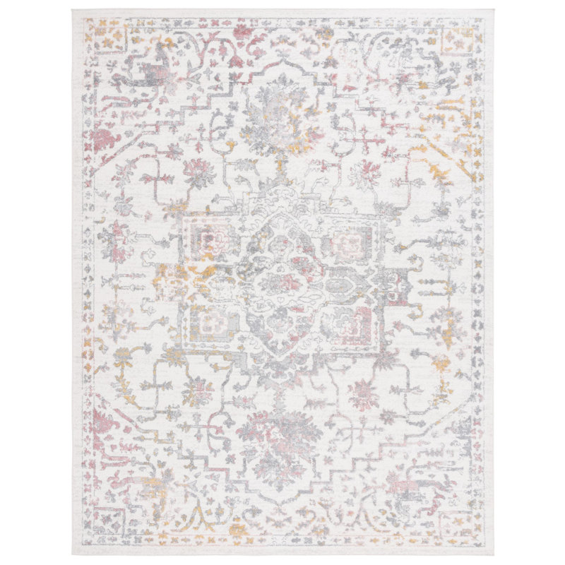 Lowrey Oriental Machine Woven Jute/Sisal/Polypropylene Area Rug in Ivory/Gray, Rectangle 8' x 10'