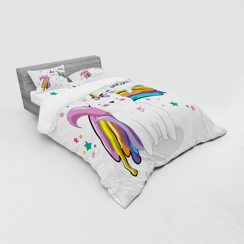 Ensemble de housse de couette en microfibre rose / mauve / noir, Housse de couette grand + 3 pièces supplémentair