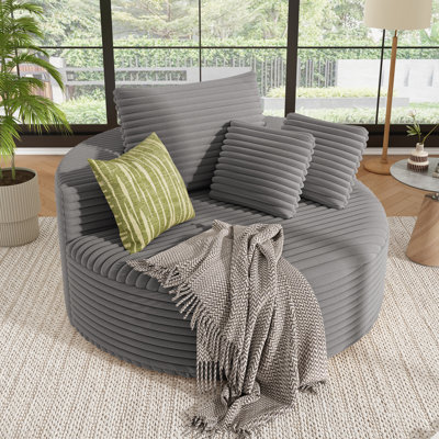 Fauteuil demi-tonneau rembourré Addisin