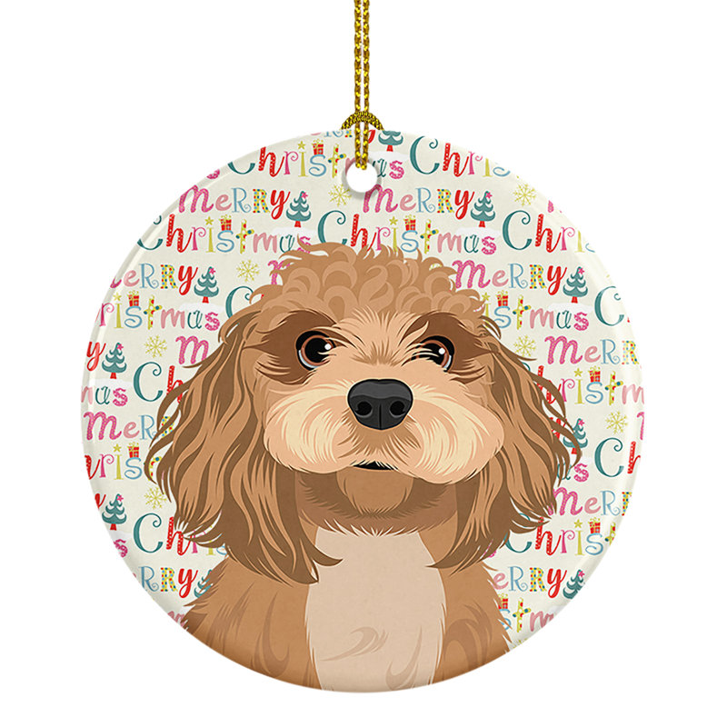 Ornement suspendu en céramique Shih-Tzu