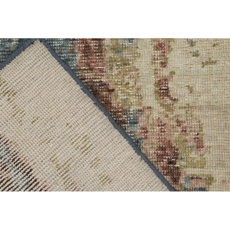 Distressed Homage Wool Abstract Area Rug, Runner 3' x 10'