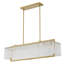 Lustre rectangulaire en verre 7 lumières Transitional